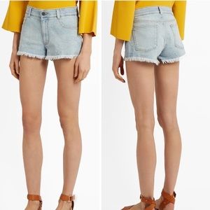 Stella McCartney Denim Distressed Star Shorts